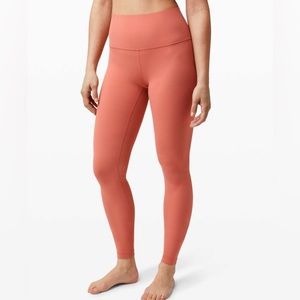 lulu lemon rustic coral align leggings